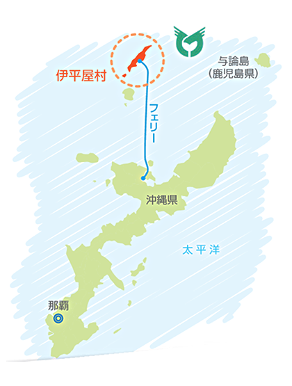 伊平屋島の地図