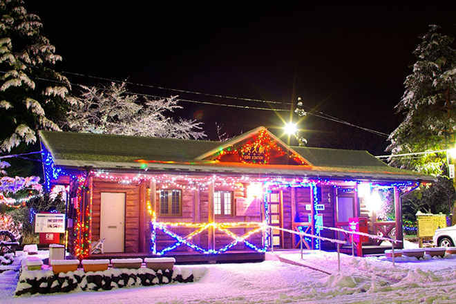 過去の沢入駅イルミネーションの写真