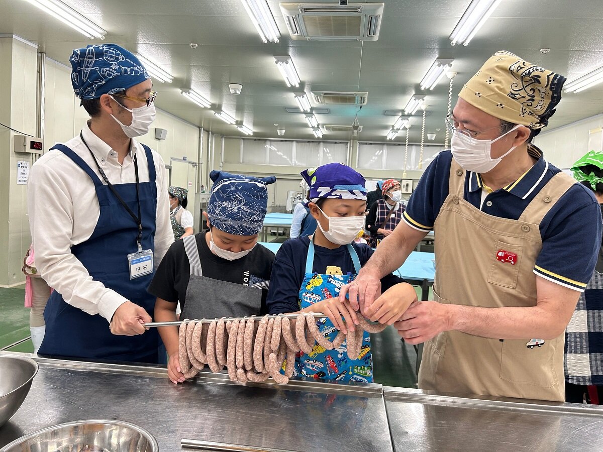 長さを揃えてソーセージの形に