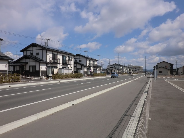 ▲東松島市あおい地区。JR東矢本駅の北側に広がる市内最大の防災集団移転地です。